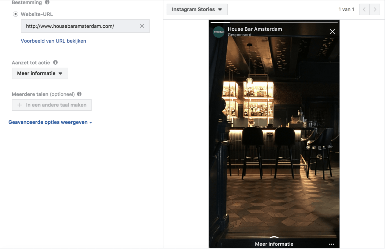 Instragram Stories Maak Advertentie
