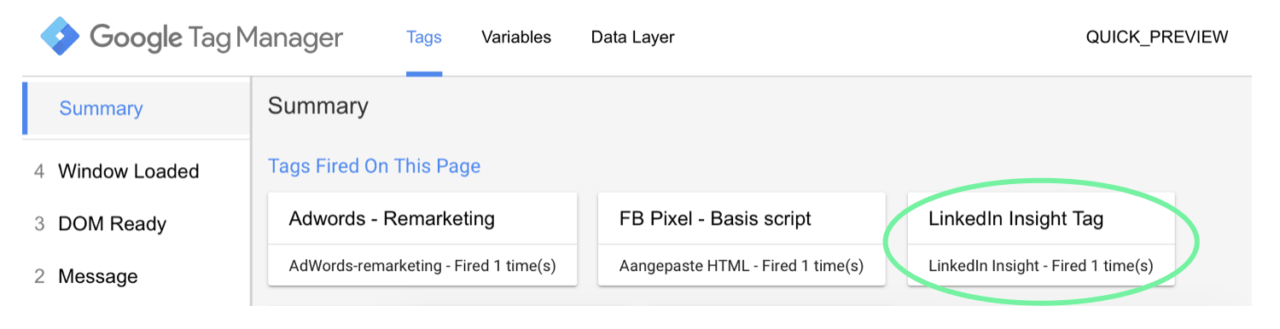 Linkedin Insight Tag Gekoppeld Aan Google Tag Manager