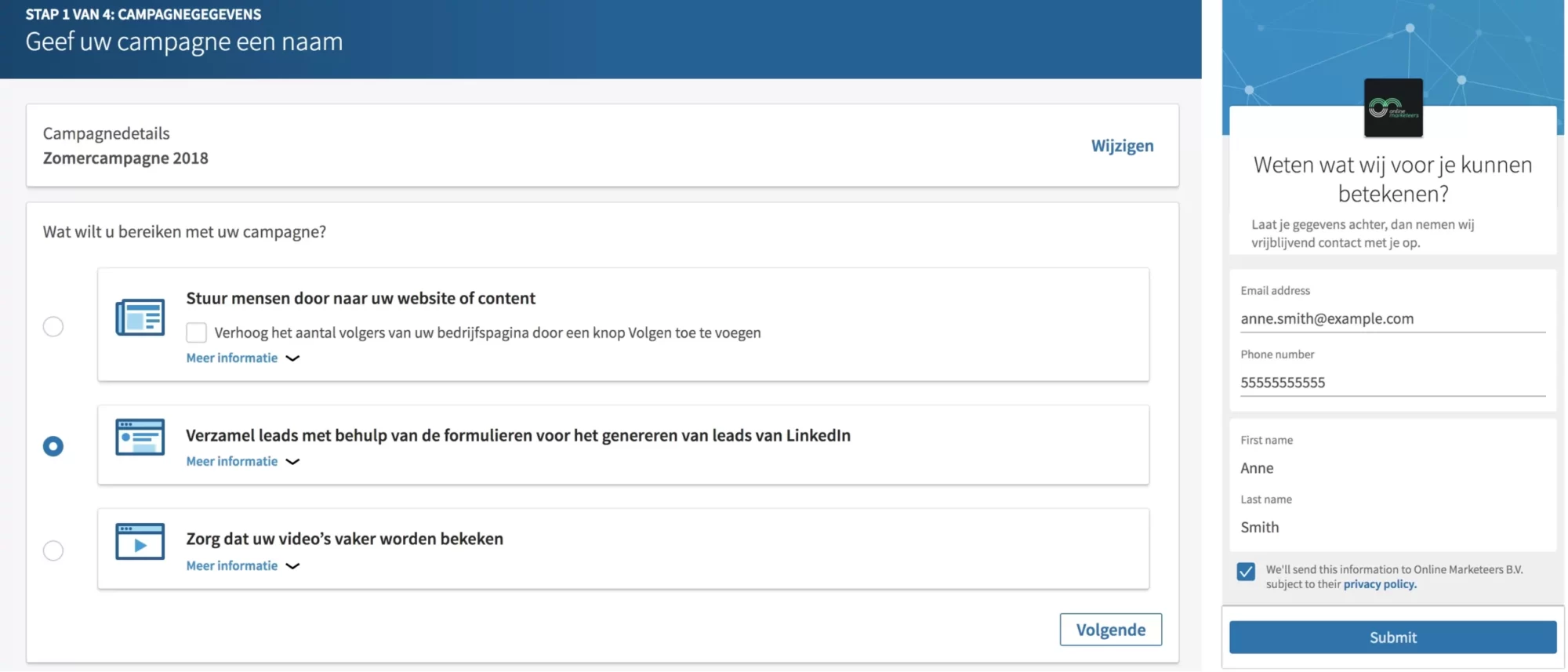 Leadformulier-LinkedIn-instellen